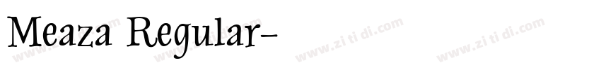 Meaza Regular字体转换